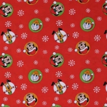 45" Mickey & Friends Christmas Badges - 1yd